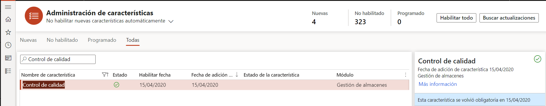 ERD - Control de calidad feature - D365 SCM - 1 ERD D365 SCM - Control de calidad